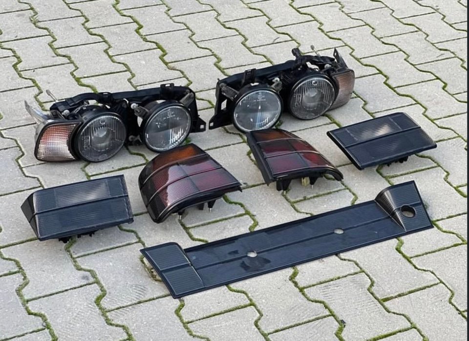 phares hella black bmw e34 phares hella black bmw e34