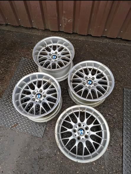 ot de 4 jantes aluminium BMW 17 pouces E30 E34 E36 E38 – Image 3