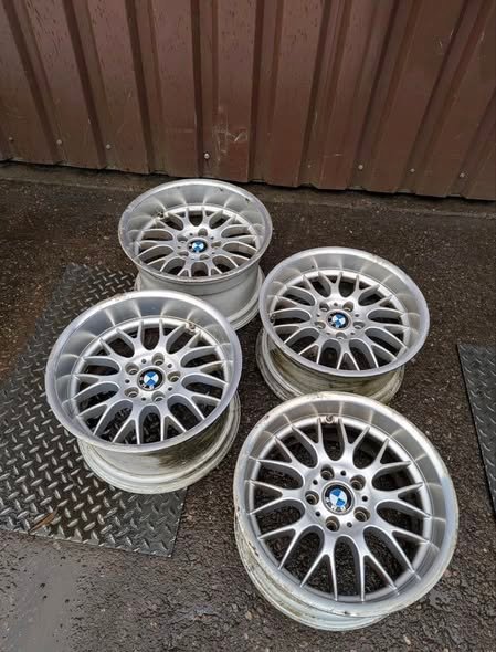 ot de 4 jantes aluminium BMW 17 pouces E30 E34 E36 E38 – Image 6