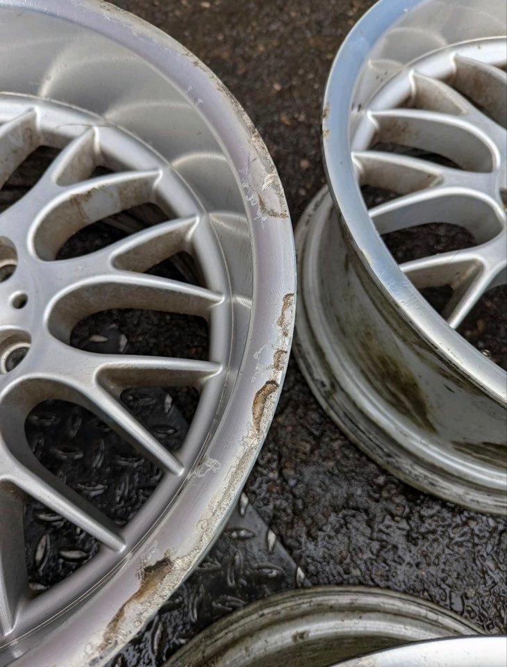 ot de 4 jantes aluminium BMW 17 pouces E30 E34 E36 E38 – Image 10